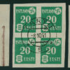 1941 IMPERFORATE swastika, used 4-blocks