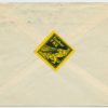 1932 commercial cover, "Fisher FAG" poster stamp on back, Tallinn-Blomstermala, Sweden - Image 2