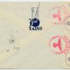 Estonia 1940 cover, 15s Päts thick grey paper in pair, Talko advertising censored cover, Tallinn-Zaandam Holland - Image 2