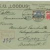 1924 commercial cover with 25mk viking ship, "Kirjastusühing Loodus", Tartu-Leipzig