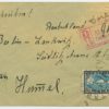 1919 R-letter with 1mk white paper viking ship, Tartu-Berlin