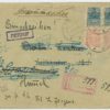 1919 returned cover, Tartu-Berlin-Strasbourg-Tartu