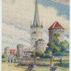 1933 postcard with 12s university observatory stamp, Tallinn-Mainz - Image 2