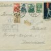 1941 censored R-letter with Soviet stamps, Käru-Halle, Germany