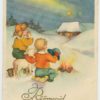 1939 Christmas card, 2s printed matter rate, Halliste-Keila - Image 2