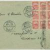 1924 printed matter skyline 35p multifranking E:6, Tartu-Frankfurt