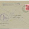 1943 Dienstpost cover with 12pf DIENSTMARKE, Reval/Tallinn-Arensburg/Kuressaare