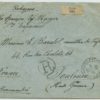 1899 white provisional R-label, Narva-Toulouse, France
