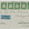 1936 air mail letter with postage due Haapsalu Vaksal AG - Strängnäs, Sweden