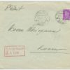 1937 registered cover SI 20s Päts, Tartu Vaksal-Koeru Ühispank