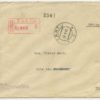 1941 local unfranked official R-letter with marking "Not known where moved to", Tartu
