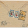 1921 multi-franked R-cover w. red cross and viking ship stamps, Paide - Zürich, Switzerland
