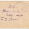 1919 field post cover with unit headquarters cachet "1. jalawäe polgu Staab", sent to Paide