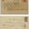 1891/1903 set of two stationeries Jurjev/Tartu-Berlin + Revel/Tallinn-St. Petersbourg