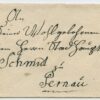 1791 pre-philately cover addressed to Schmidt in Pernau/Pärnu - Image 2