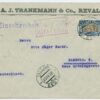1927 commercial R-cover 40mk theater "Trankmann & Co" Tallinn - Hamburg