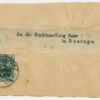 1918 Ob Ost printed matter wrapper Dorpat/Tartu - Nuustaku/Otepää (front only)