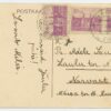 1941 postcard MU reconstruction fund 20k x 3, Narva-Nõmme
