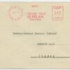 1941 Soviet franking meter 15 kop, State Bank, Tallinn local letter