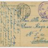 1919 field post card "E. J. B. Teede ehituse rood", Tartu - Tallinn
