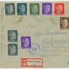 1943 registered Dienstpost letter Fellin/Viljandi - Sudetenland