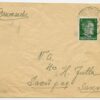 1942 printed matter wrapper w single 5 Rpf stamp, Tallinn - Saksi
