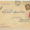 1942 Ostland, 3 times used, turned cover, Tallinn-Paistu-Viljandi-Paljusi