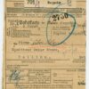 1931 single 20s leopard on incoming parcel card part, Burgstädt-Tallinn - Image 2