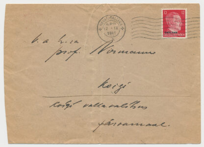 12.9.1944 late Reval-Tallinn postmark, Tallinn - Koigi