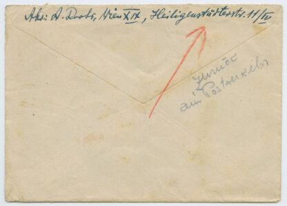 1944 end of German occupation, incoming letter, "No postal connection", Wien, Austria - Priipalu - Image 2