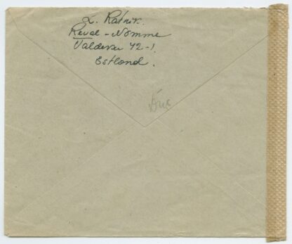 1943 German occupation, censored civilian mail Nõmme - Fliegenhorst Gutenfeld, Königsberg (airfield) - Image 2