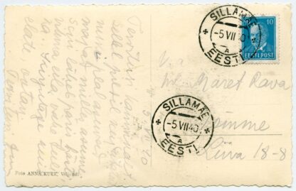 July 1940, inland postcard Sillamäe - Nõmme