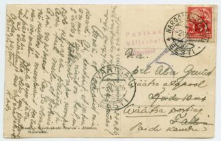 1926 redirected postcard "Postkastist", Narva-Jõesuu - Tallinn - Väätsa